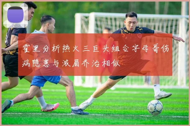 霍里分析热火三巨头组合字母哥伤病隐患与浓眉乔治相似